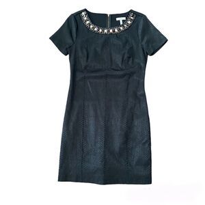 HALO Black Snakeskin Cocktail Semi Formal Mini Short Dress Women’s Size Small